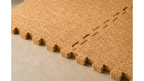 Close-up of CorkLayer cork texture and interlocking puzzle edge
