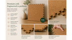 CorkLayer premium cork flooring features including 6 mm thickness and interlocking edges